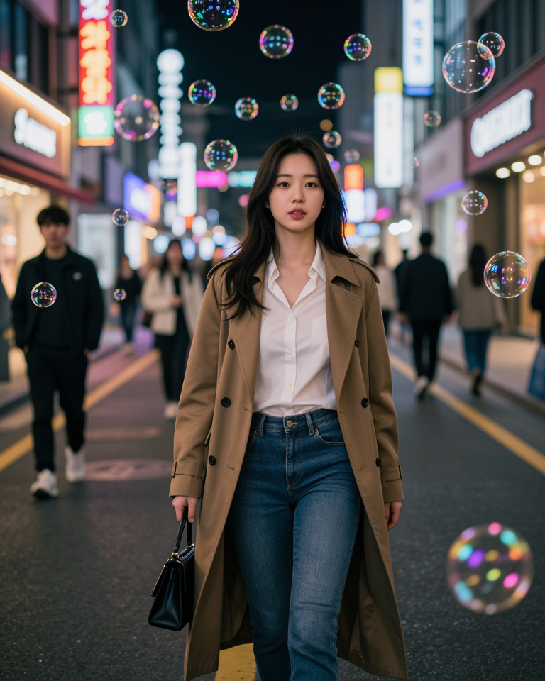네온 버블 거리