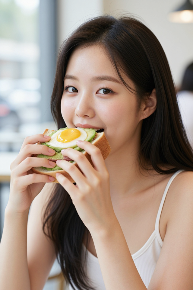 햇살 가득한 카페의 오후
